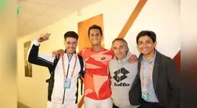 Varillas junto al presidente de la Federación Peruana de Tenis.