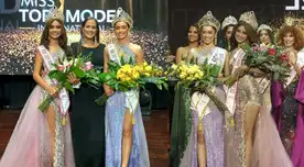 Marina Mora junto a la ganadora Krisangel Cárdenas de Venezuela y otra finalista. Marina Mora junto a la ganadora Krisangel Cárdenas de Venezuela y otra finalista.