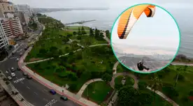 Hombre casi fallece cuando dse lanzó de parapente en Miraflores.