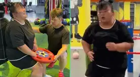 Cahui buscaba bajar de peso en un campamento para adelgazar en China.