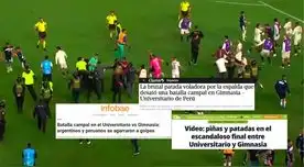 La prensa argentina comentó el bochornoso hecho que sucedió entre Universitario y Gimnasia en el Monumental. La prensa argentina comentó el bochornoso hecho que sucedió entre Universitario y Gimnasia en el Monumental.