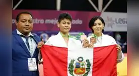 Los medallistas peruanos.