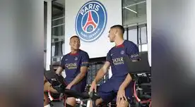 Kylian Mbappé y Hakimi en la pretemporada del PSG Kylian Mbappé y Hakimi en la pretemporada del PSG