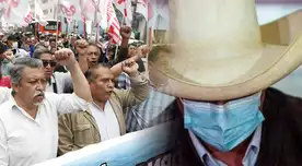 Manifestantes del Sutep señalaron que 500 maestros marcharán, pero no por Castillo. Manifestantes del Sutep señalaron que 500 maestros marcharán, pero no por Castillo.