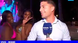Periodista argentino en Estados Unidos busca a Messi, pero dos chicas lo sorprenden en vivo