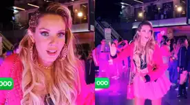 Brenda Carvalho se luce como 'Barbie reportera' en avant premiere de la película: "Tuve 3 en mi infancia"