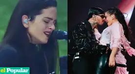 Rauw Alejandro y Rosalía habrían terminado según la revista 'People' y la catalana rompe en llanto dando concierto en Paris.