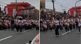 Escolar lidera banda en desfile y sus pasos se roban el show: "Qué swing y qué simpatía"