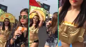 Reportera se emociona en desfile por Fiestas Patrias y confunde la cultura chimú con Egipto: "Despedida"