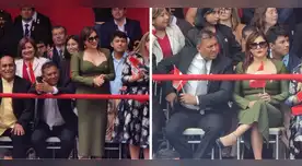 Lesly Castillo se luce en la Parada Militar junto a su esposo Alberto Mota: Así fue su look para el desfile