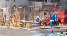 El siniestro ocurrió en pleno peaje de la Vía Evitamiento, en Santa Anita.