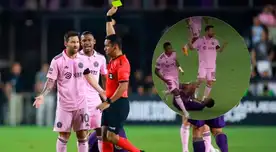 Messi recibió la primera amarilla con el Inter Miami gracias a una falta contra Wilder Cartagena.
