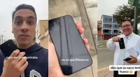 El joven logra coordinar con el señor del iPhone al poco tiempo que lo había perdido.