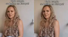 La europea en el video explica que usa desodorantes para mantenerse aseada.