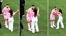 Antonela Rocuzzo casi besa a Jordi Alba.