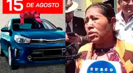 Señora que ganó auto en sorteo indicó que luchará por su premio.
