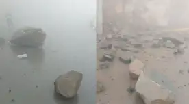 Comas: neblina e intensa lluvia genera derrumbes en la vía Pasamayito