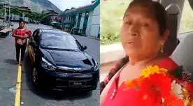 Bernardina Mamani señaló que cumplió su sueño cuando recibió el auto.