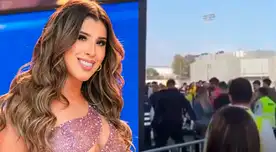 Yahaira Plasencia acude a presentación con varios guardaespaldas.