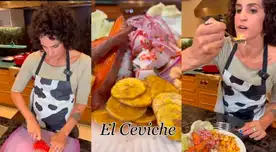 Kina Malpartida sorprende al preparar ceviche.