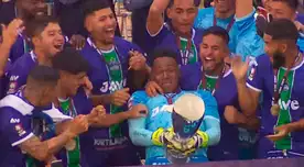 Arquero del cuadro de Cutervo se emocionó tanto que imitó al Dibu Martínez.