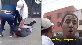 Uno de los ladrones intentó intimidar a los vecinos para no ser detenido.