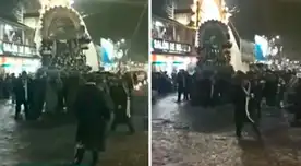 Pese a la tormenta y descargas eléctricas, el Señor de Los Milagros continuó con su procesión en Puno. Pese a la tormenta y descargas eléctricas, el Señor de Los Milagros continuó con su procesión en Puno.