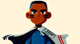 Ángelo Campos se retrató en una caricatura para contar su mensaje.