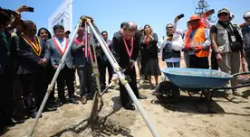 Presidente del Poder Judicial Javier Arévalo, colocó primera piedra de la futura obra que será la Sede del Módulo Laboral de la Corte Del Santa