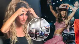 Anahí de RBD abandona concierto por problemas de salud.