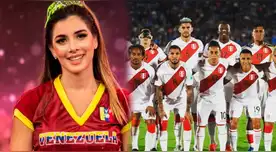 Korina Rivadeneira apoya a Venezuela frente a Perú  en las Eliminatorias 2026.