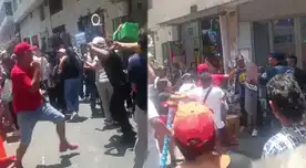 Navidad en Mesa Redonda: ambulantes se agarran a golpes por vender y llamar clientes