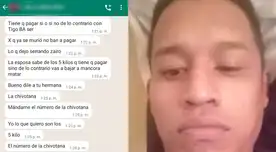 Este sería el sujeto que amenaza con estos mensajes a la familia del hombre asesinado en Máncora.