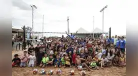 El joven delantero Endrick, que se unirá a mediados de 2024 a las filas del Real Madrid, organizó un torneo benéfico de 'futvolei'.