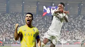 Vinicius Jr. celebró su doblete como Cristiano Ronaldo.