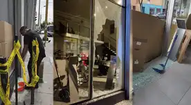 Delincuentes robaron tienda de motos en la avenida Arenales.