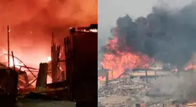 Bomberos intentan controlar el fuego en VES pero las llamas se avivan de rato en rato.