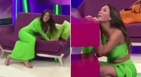 Jazmín Pinedo sufre un percance frente a cámaras: "¿Me pueden traer un enfermero?"