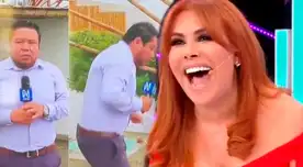 Magaly Medina se RÍE de reportero de Canal N por CAER A LA PISCINA de Susan Villarán
