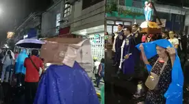 La tormenta no los detuvo. En Iquitos la fe y devoción pudieron más que la tormenta.