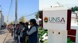 Padres acompañan a sus hijos el primer día de clases en la UNSA y generan polémica en Facebook.