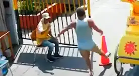 Mira las imágenes de la agresión a vigilante en Santa Anita.