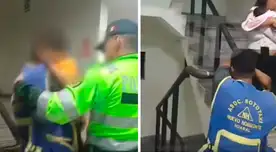 Padre rompe en llanto tras encontrar a su hijo tras horas de estar desaparecido.