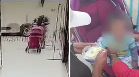 Las cámaras de seguridad grabaron el momento en que el delincuente se lleva el coche donde se encontraba su bebé de un año. Las cámaras de seguridad grabaron el momento en que el delincuente se lleva el coche donde se encontraba su bebé de un año.