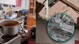 Mujer de la tercera edad quedó herida tras caerle el techo de su cocina durante explosión de grifo en VMT.