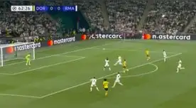 Dani Carvajal pegó un remate que casi sorprende a Dortmund, pero se salvó