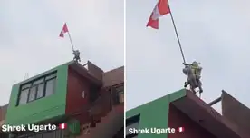 Peruano usa a Shrek para izar la bandera nacional en mes patrio y se hace viral en las redes sociales Peruano usa a Shrek para izar la bandera nacional en mes patrio y se hace viral en las redes sociales