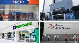 Estos son los horarios especiales de los principales bancos durante el feriado del 6 de agosto en Perú. Estos son los horarios especiales de los principales bancos durante el feriado del 6 de agosto en Perú.