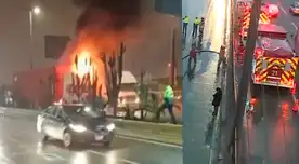 Un camión se incendió en la vía Evitamiento y generó congestión vehícular.