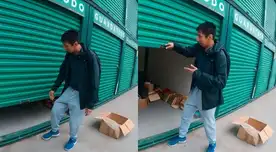 La increíble reacción de un joven al ver el interior de su conteiner en Chorrillos.